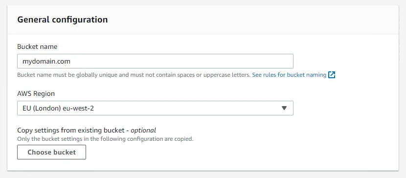 Creating an S3 bucket